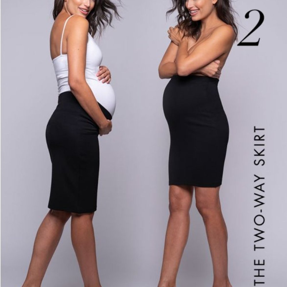 Seraphine Black Stretch Maternity Skirt